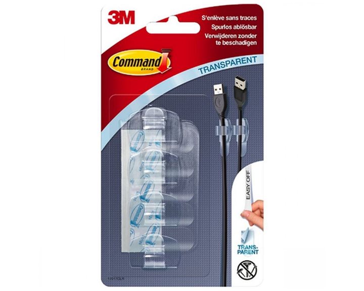 Διαχειριστής Καλωδίων Clear 3M 17017 4Τεμ.