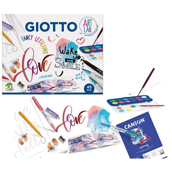 Σετ Δημιουργίας Giotto Art Lab Fancy Lettering 45τμχ.