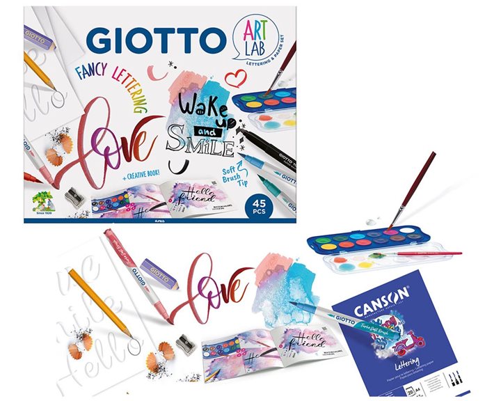 Σετ Δημιουργίας Giotto Art Lab Fancy Lettering 45τμχ.