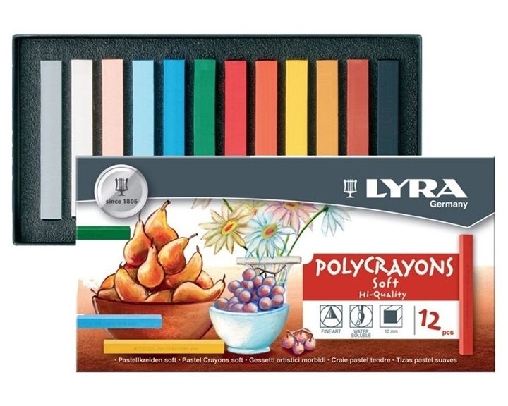 Ξηροπαστέλ Σετ 12τεμ Lyra