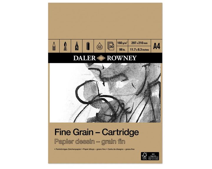 Μπλοκ Fine Grain- Cartridge 160gr. A4 30Φ.