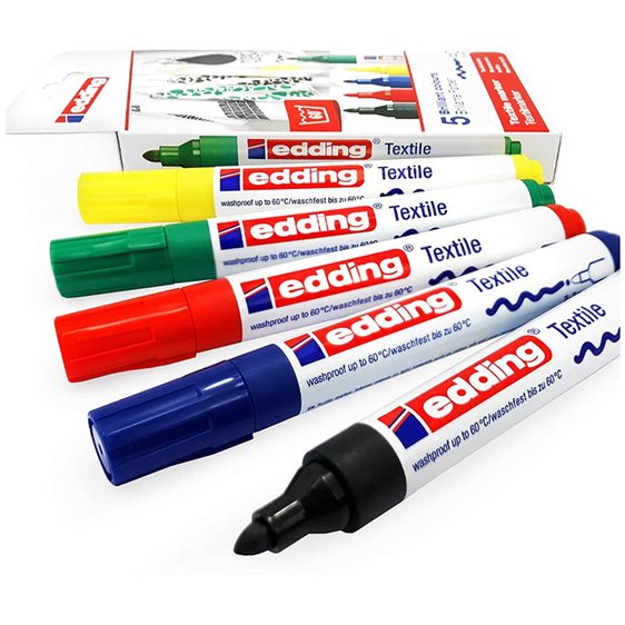 Μαρκαδόροι Edding 4500 2-3mm warm για Ύφασμα 5τμχ