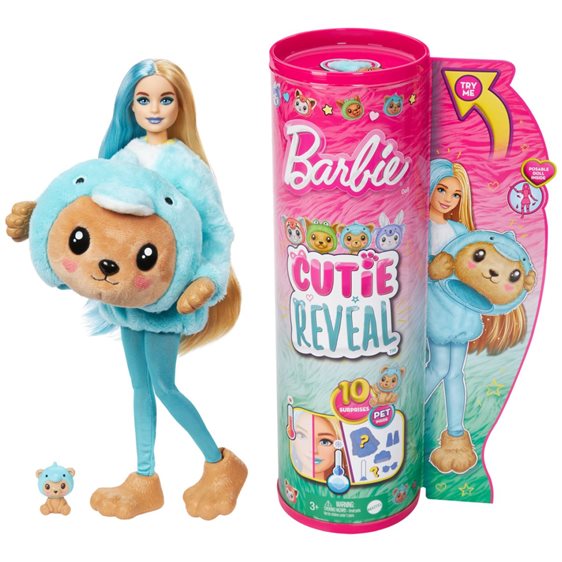 Mattel Barbie Cutie Reveal Teddy Bear As A Dolphin Doll - Αρκουδάκι / Δελφίνι HRK25