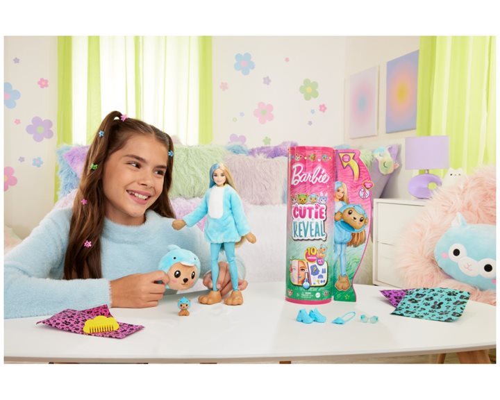 Mattel Barbie Cutie Reveal Teddy Bear As A Dolphin Doll - Αρκουδάκι / Δελφίνι HRK25