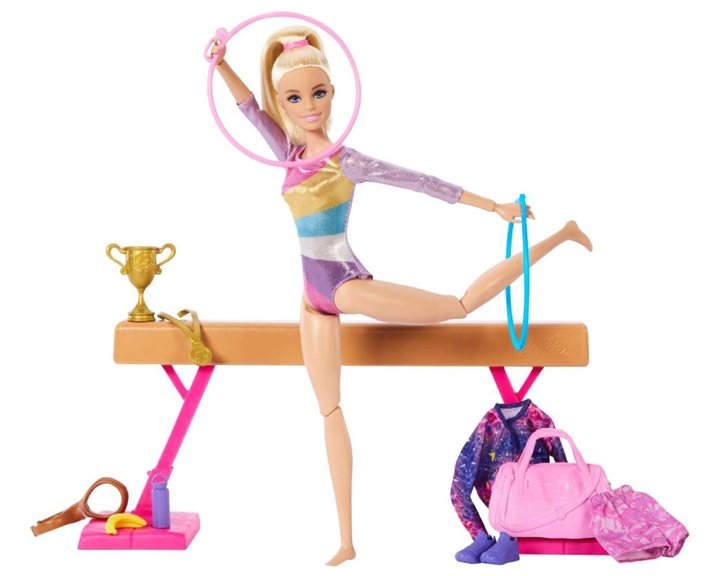Mattel Barbie Gymnastics Αθλήτρια Ενόργανης Γυμναστικής HRG52
