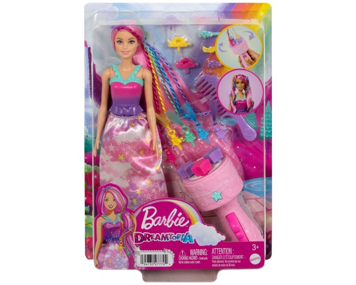 BARBIE ΠΡΙΓΚΙΠΙΣΣΑ ΟΝΕΙΡΙΚΑ ΜΑΛΛΙΑ ΜΕ ΕΡΓΑΛΕΙΟ ΓΙΑ ΠΛΕΞΙΔΕΣ-JCW55