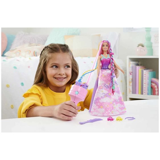 BARBIE ΠΡΙΓΚΙΠΙΣΣΑ ΟΝΕΙΡΙΚΑ ΜΑΛΛΙΑ ΜΕ ΕΡΓΑΛΕΙΟ ΓΙΑ ΠΛΕΞΙΔΕΣ-JCW55