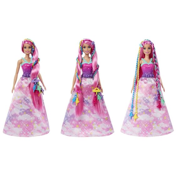 BARBIE ΠΡΙΓΚΙΠΙΣΣΑ ΟΝΕΙΡΙΚΑ ΜΑΛΛΙΑ ΜΕ ΕΡΓΑΛΕΙΟ ΓΙΑ ΠΛΕΞΙΔΕΣ-JCW55