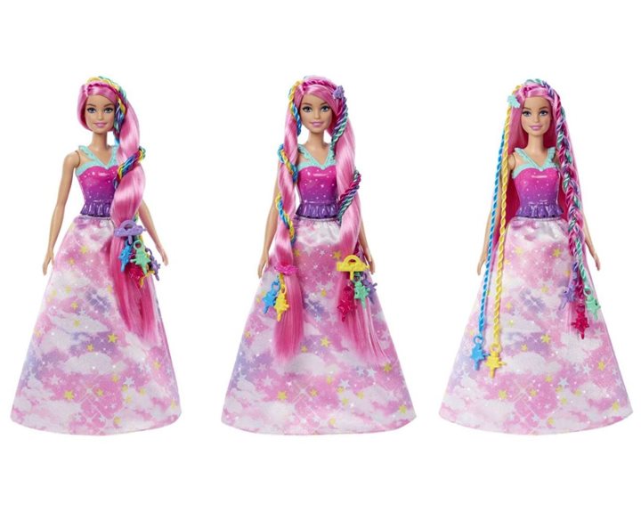 BARBIE ΠΡΙΓΚΙΠΙΣΣΑ ΟΝΕΙΡΙΚΑ ΜΑΛΛΙΑ ΜΕ ΕΡΓΑΛΕΙΟ ΓΙΑ ΠΛΕΞΙΔΕΣ-JCW55