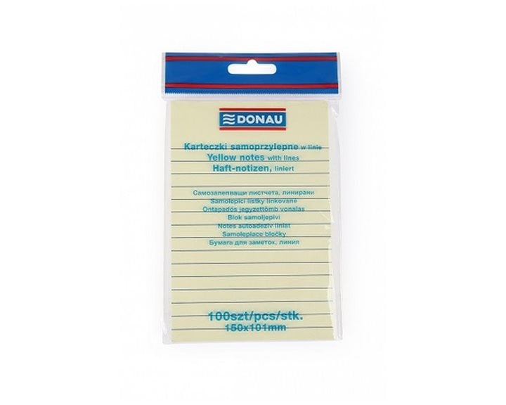 Αυτοκόλλητες Σημειώσεις Donau 101x150mm Ριγέ 7597001PL99