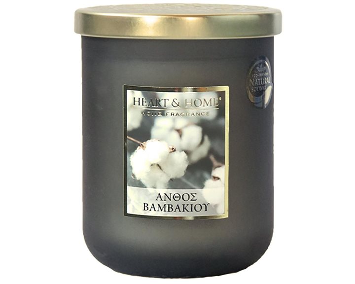 Κερί Αρωματικό Heart & Home Άνθος Βαμβακιού 320g