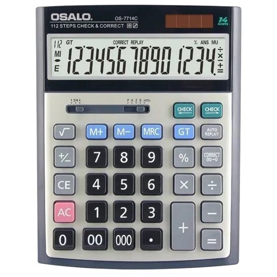 Αριθμομηχανή Osalo OS-7714C 192x150x50mm 14ψηφίων