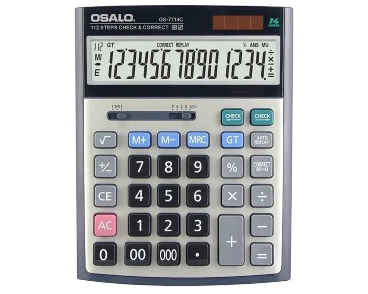 Αριθμομηχανή Osalo OS-7714C 192x150x50mm 14ψηφίων