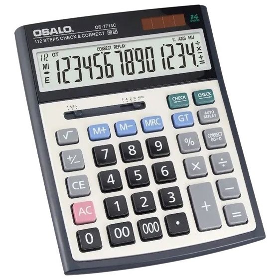 Αριθμομηχανή Osalo OS-7714C 192x150x50mm 14ψηφίων