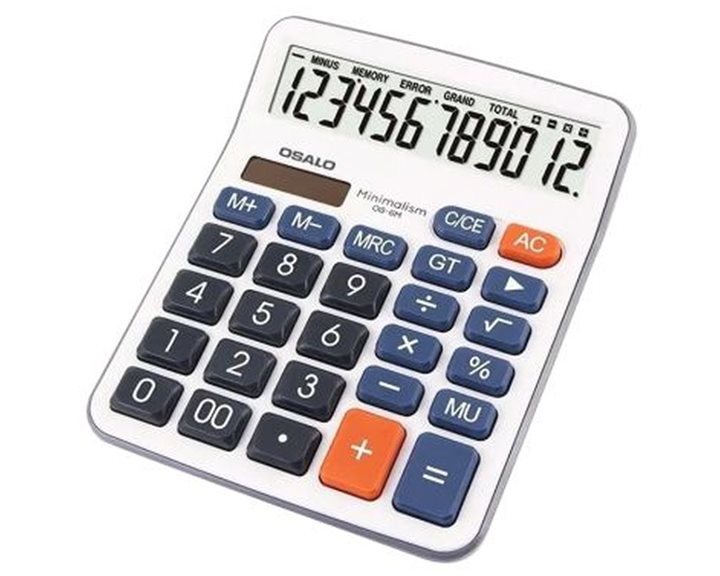 Αριθμομηχανή Osalo OS-6M 124x15x25mm 12ψηφίων