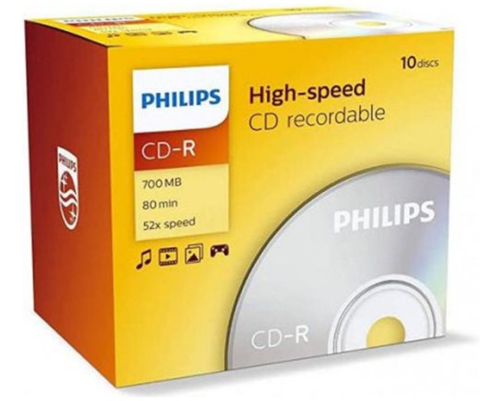 CD-R Philips 700MB 52xSpeed 80min Recordable