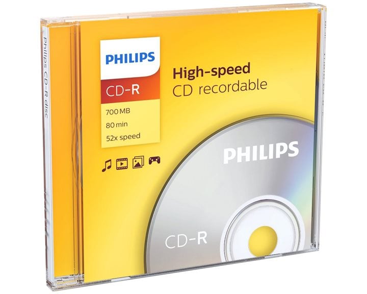 CD-R Philips 700MB 52xSpeed 80min Recordable
