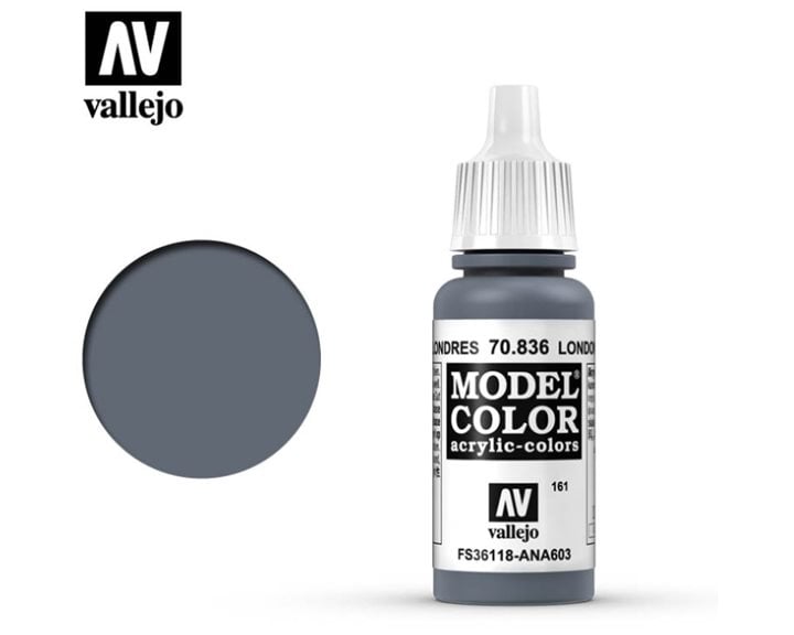 Model color acrylic paint -Vallejo 17ml -London grey-70836