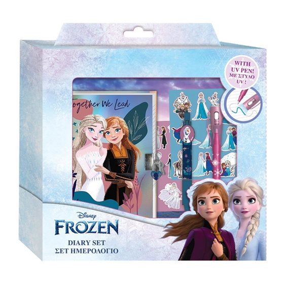 Ημερολόγιο Frozen με Κλειδαριά 12x18  Μαγικό Στυλό και Αυτοκόλλητα 000564250