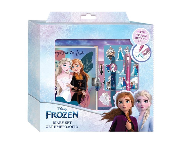 Ημερολόγιο Frozen με Κλειδαριά 12x18  Μαγικό Στυλό και Αυτοκόλλητα 000564250