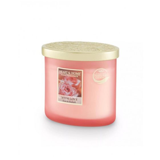Κερί Heart & Home  Διπλό Φυτίλι Με Αγάπη 220g