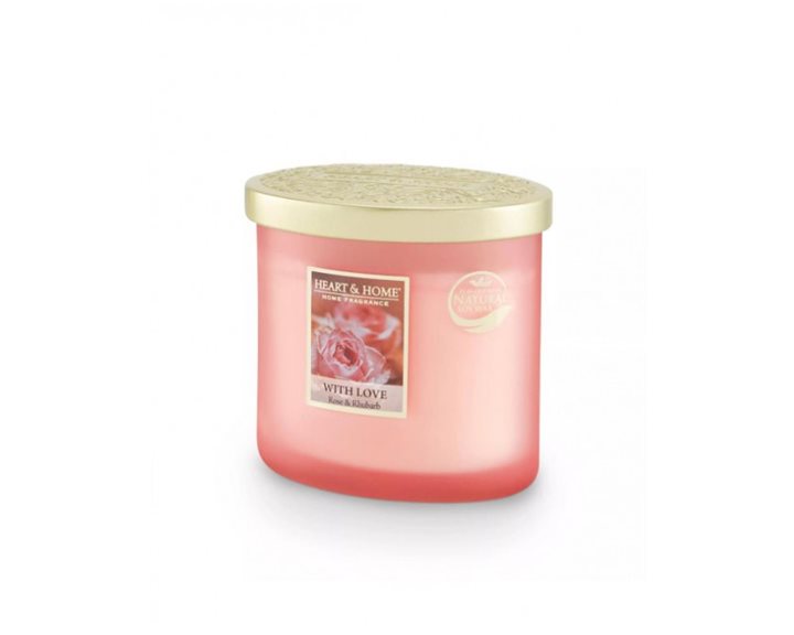 Κερί Heart & Home  Διπλό Φυτίλι Με Αγάπη 220g