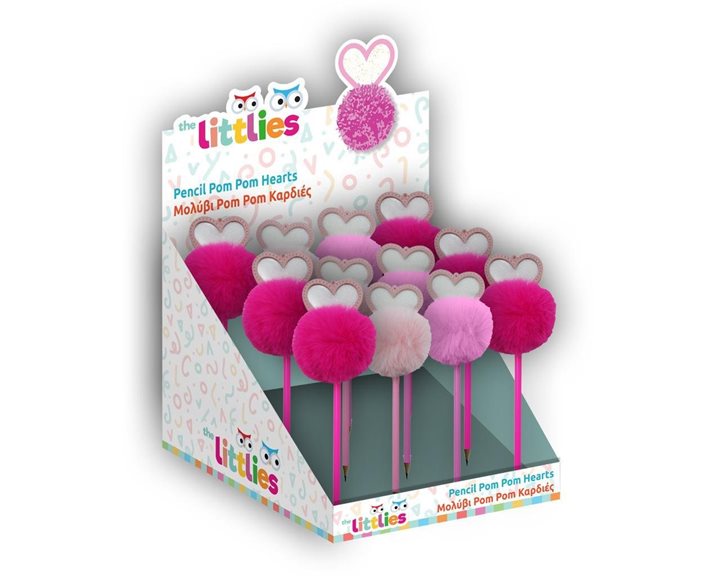 Μολύβι Pom Pom The Littles 3χρ. Καρδιές