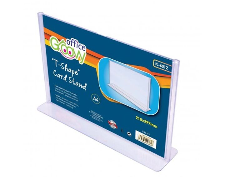 Σταντ Εντύπων Κ-6012 για 1 Φύλλο Α4 Πλάγιο T-Shaped Ακρυλικό
