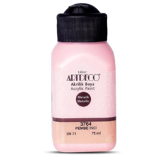 Ακρυλικό Χρώμα Artdeco75ml Μεταλλικό Pink Pearly 3764