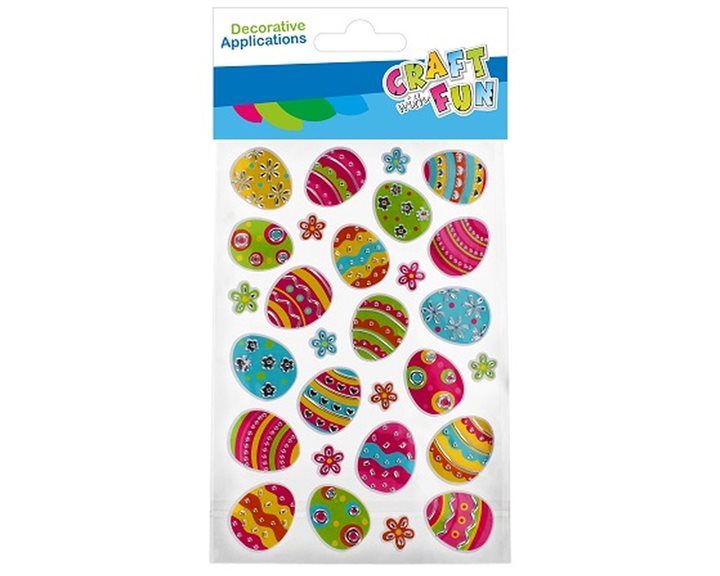 Πασχαλινά Stickers 3D Αυγά 28τμχ