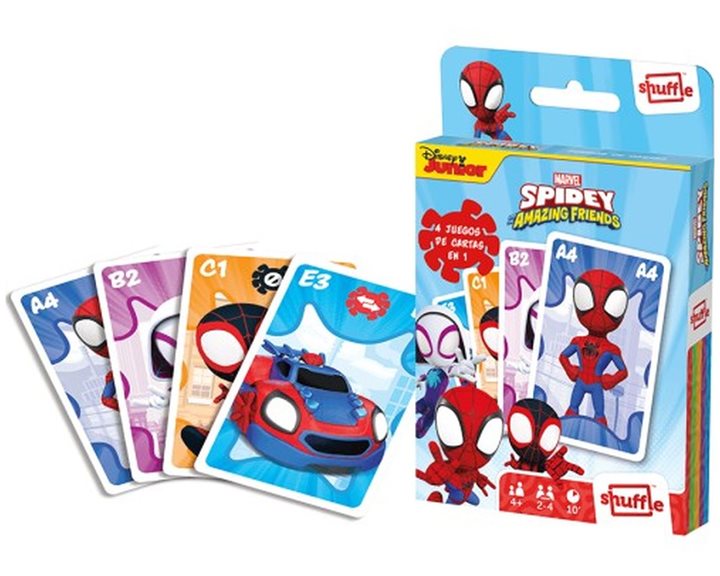 Παιχνίδια με κάρτες Shuffle Fun - 4in1 Spidey