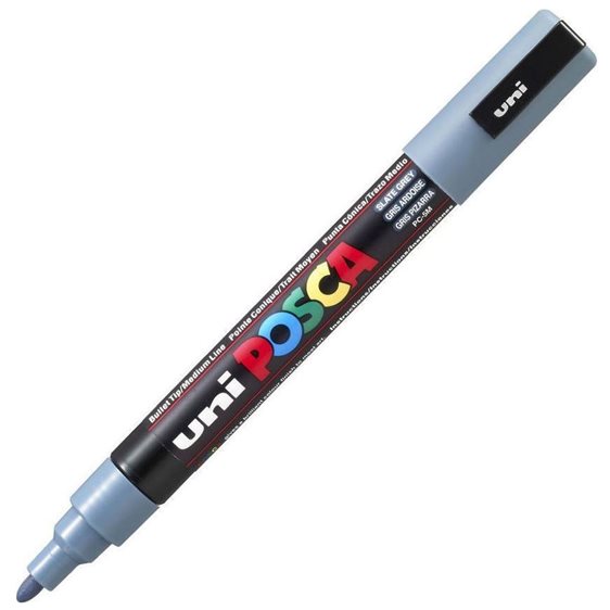 Μαρκαδόρος UNI Posca PC-5M Σκούρο Γκρι