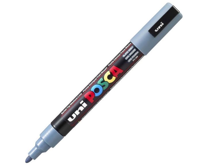 Μαρκαδόρος UNI Posca PC-5M Σκούρο Γκρι