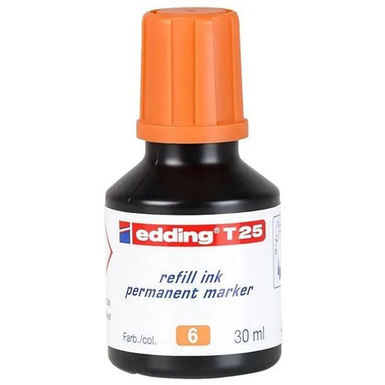 Μελάνι Ανεξίτηλου Μαρκαδόρου Edding 30ml Πορτοκαλί