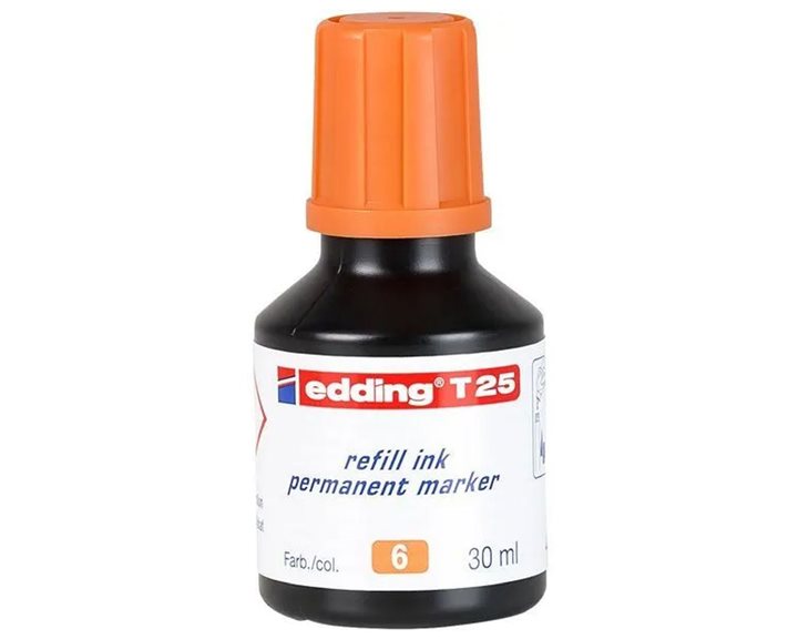 Μελάνι Ανεξίτηλου Μαρκαδόρου Edding 30ml Πορτοκαλί