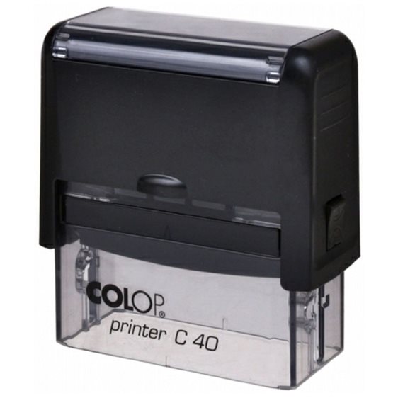 Σφραγίδα Colop Printer C40 Μαύρη Με Μπλε Ταμπόν