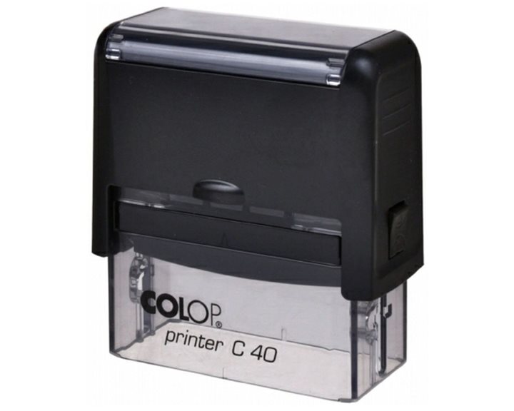 Σφραγίδα Colop Printer C40 Μαύρη Με Μπλε Ταμπόν
