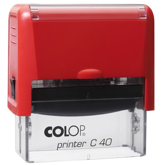 Σφραγίδα Colop Printer C40 Κόκκινη Με Μπλε Ταμπόν