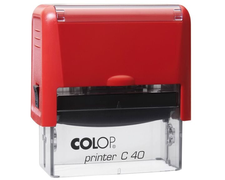 Σφραγίδα Colop Printer C40 Κόκκινη Με Μπλε Ταμπόν