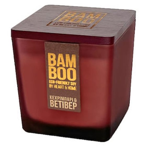 Κερί Αρωματικό Bamboo Κεχριμπάρι και Βετιβερ 210g