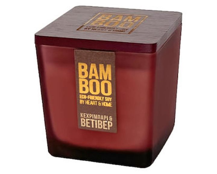 Κερί Αρωματικό Bamboo Κεχριμπάρι και Βετιβερ 210g