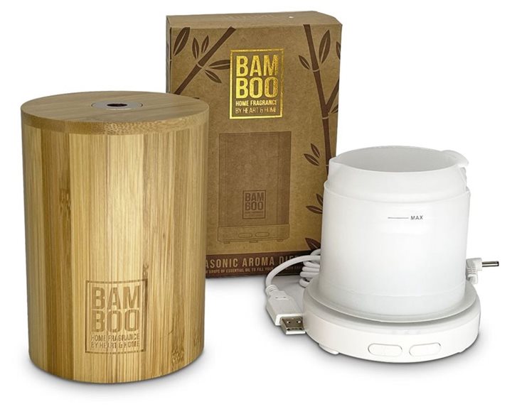 Bamboo Ultrasonic Aroma Diffuser Διαχύτης για Ελαια