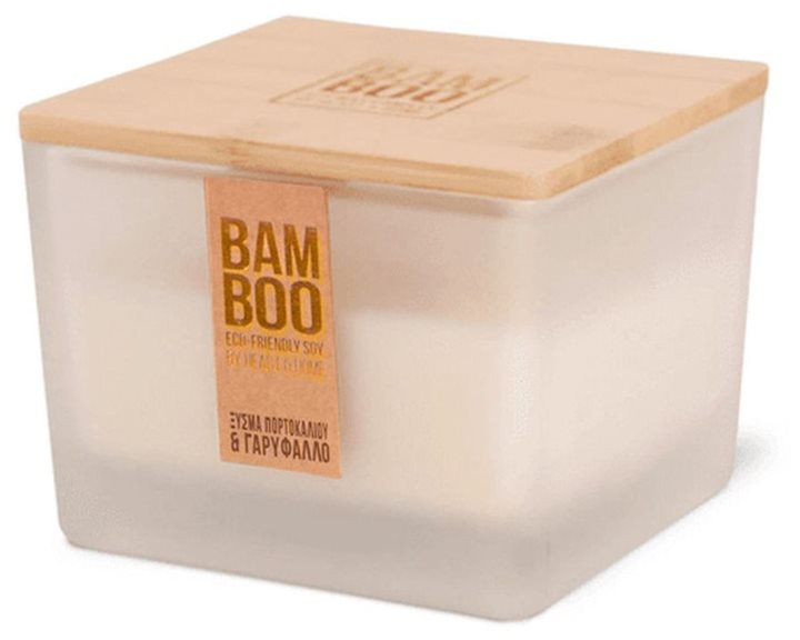 Κερί Αρωματικό BAMBOO 320g ΞΥΣΜΑ ΠΟΡΤΟΚΑΛΙΟΥ & ΓΑΡΥΦΑΛΛΟ