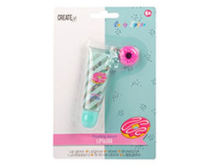 Creatit! Lip Gloss Donut Tube Charm Scented Vanilla (Green) 12ml