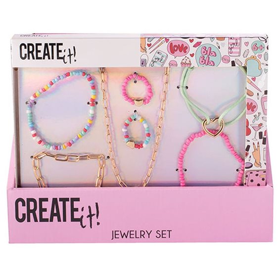 Creatit! Jewelry Set Κολιέ Δαχτυλίδια και Βραχιόλια