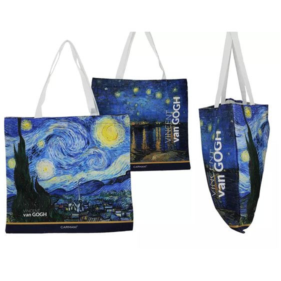 Τσάντα Πάνινη Carmani 40χ43cm V.Gogh Starry Night