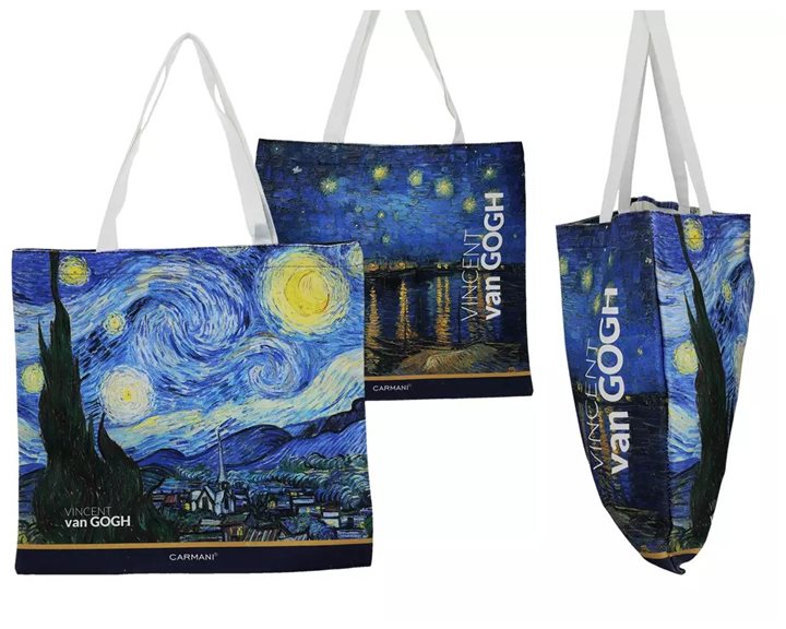 Τσάντα Πάνινη Carmani 40χ43cm V.Gogh Starry Night