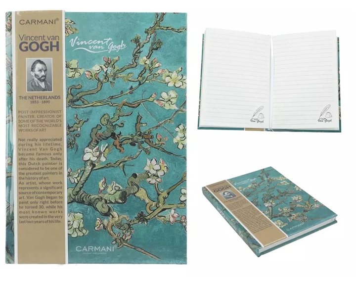 Σημειωμάταριο Carmani 13,2χ13,8cm 80σελ. V.Gogh Blooming Almond