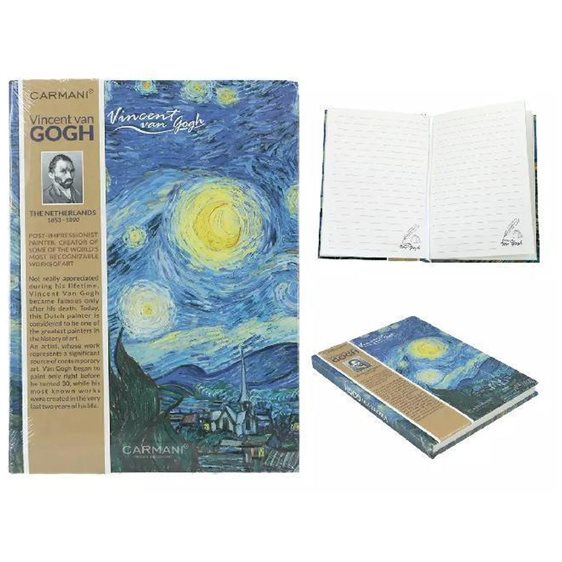 Σημειωμάταριο Carmani 13,2χ13,8cm 80σελ. V.Gogh Starry Night