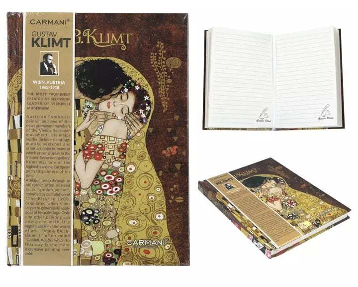 Σημειωμάταριο Carmani 13,2χ13,8cm 80σελ. Klimt Kiss
